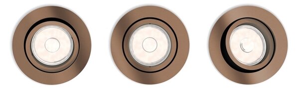 Philips 50393/05/PN - SADA 3x Podhľadové svietidlo DONEGAL 1xGU10/5,5W/230V