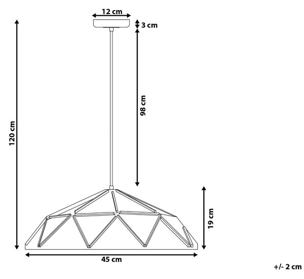 Závesná lampa modrá kov geometrický tvar na 1 žiarovku osvetlenie moderný industriálny štýl kuchyňa jedáleň obývačka
