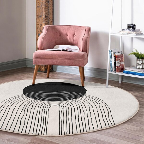 Krémovobiely prateľný okrúhly koberec ø 80 cm Comfort – Mila Home