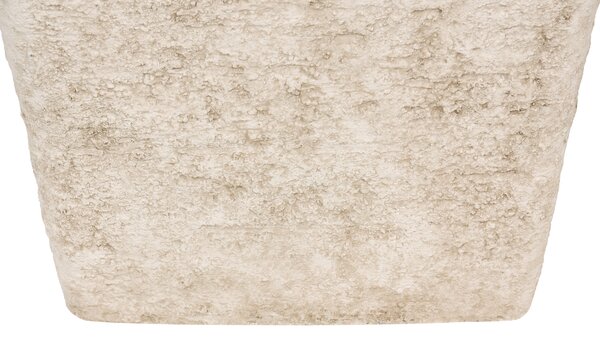 Kvetináč svetlobéžový kamenná zmes 44 x 44 cm štvorcový tvar moderný štýl interiér exteriér záhrada