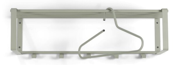 Sivozelený kovový nástenný vešiak s poličkou 70 cm Rex – Spinder Design