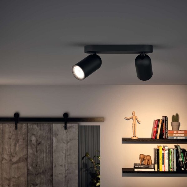 Philips 50582/30/PN - Bodové svietidlo MYLIVING PONGEE 2xGU10/5,5W/230V