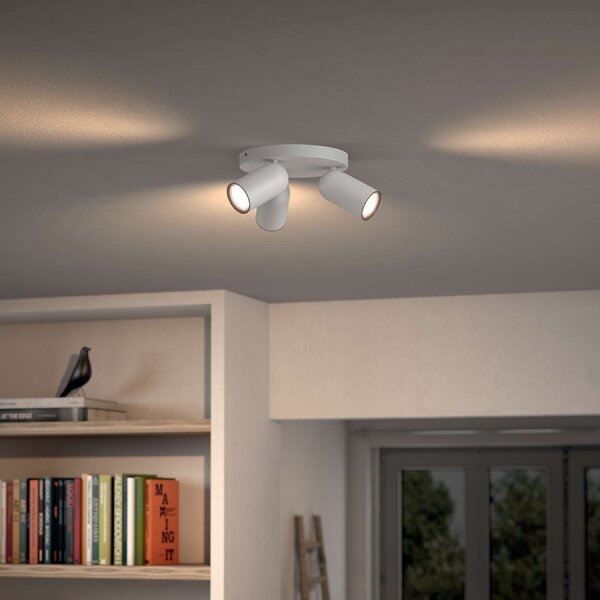 Philips - LED RGBW Stmievateľné bodové svietidlo PONGEE 3xGU10/4,8W/230V biela + diaľkové ovládanie