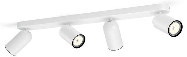 Philips - LED RGBW Stmievateľné bodové svietidlo 4xGU10/4,8W/230V3000K biela + diaľkové ovládanie