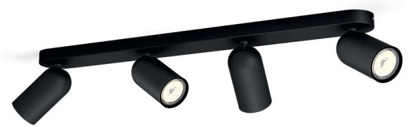 Philips - LED RGBW stmievateľné bodové svietidlo 4xGU10/4,8W/230V3000K čierna + DO