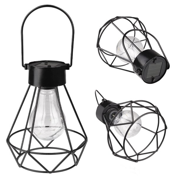 MasterLED Solárne záhradné svetlo diamant - 3000K teplá biela - IP44 - 5xLED - súmrakový senzor - vonkajšie dekoratívne osvetlenie