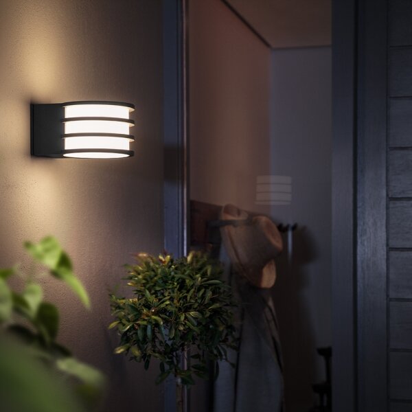 Philips - LED RGB stmievateľné vonkajšie nástenné svietidlo Hue LUCCA 1xE27/8,1W/230V IP44