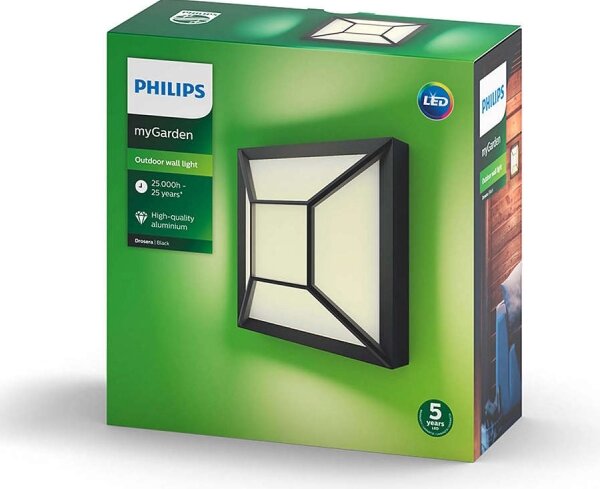 Philips 17393/30/P0 - LED Vonkajšie nástenné svietidlo DROSERA LED/12W IP44