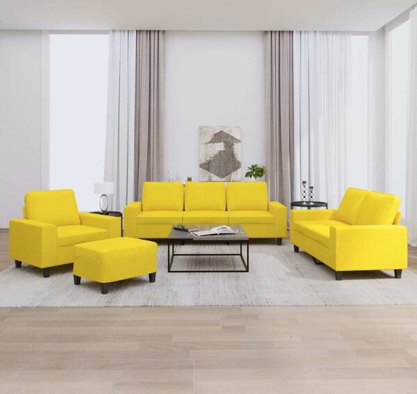 Maison Exclusive – 4-dielna sedacia súprava, svetložltá látka