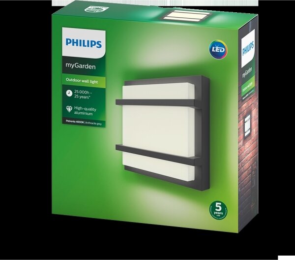 Philips 17394/93/P3 - LED Vonkajšie nástenné svietidlo PETRONIA LED/12W IP44