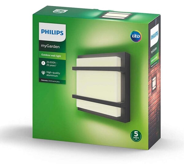 Philips 17394/93/P0 - LED Vonkajšie nástenné svietidlo PETRONIA LED/12W IP44