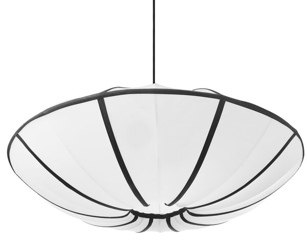 Závesná lampa biela nylon látkové tienidlo osvetlenie moderný štýl obývacia izba