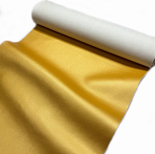 Ekokoža Soft glazovaná, farba Žltá, metráž 140 cm