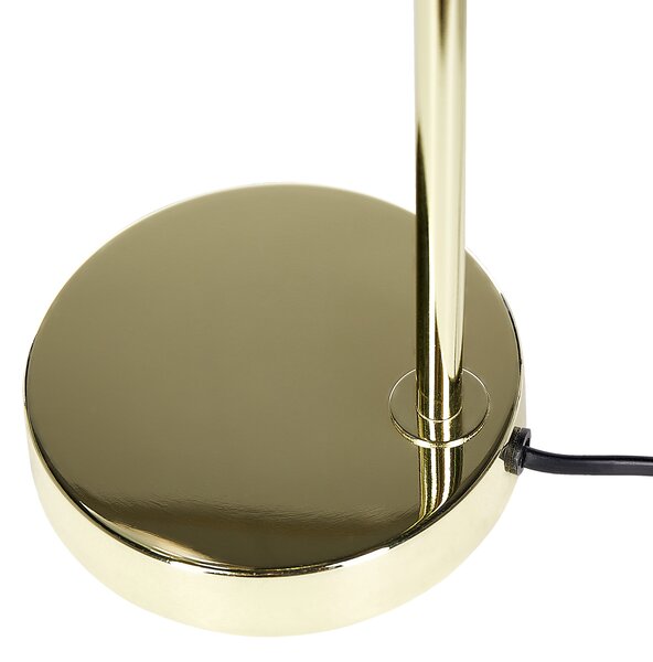 Stolná lampa zlatá oceľ sklo okrúhle tienidlo moderný glamour štýl obývačka spálňa kancelária