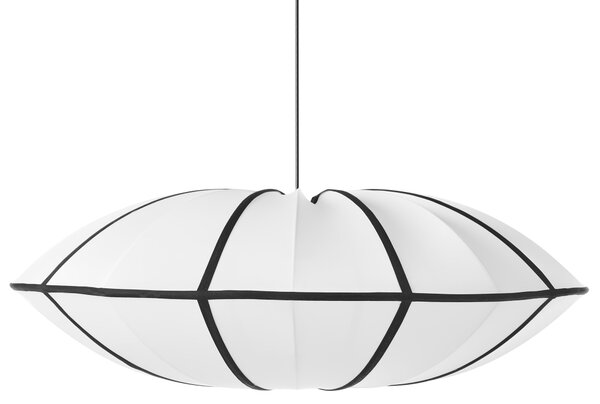 Závesná lampa biela nylon látkové tienidlo osvetlenie moderný štýl obývacia izba