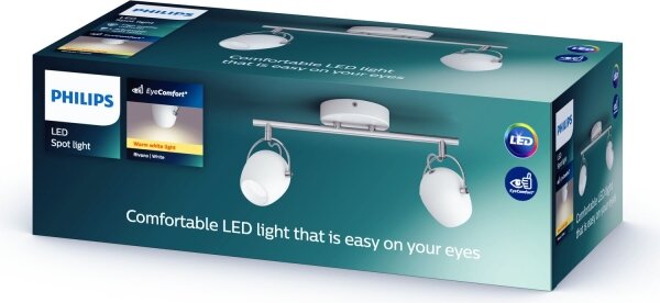 Philips Lirio 57032/31/P0 - LED Bodové svietidlo PLANET 2xLED/4,2W/230V