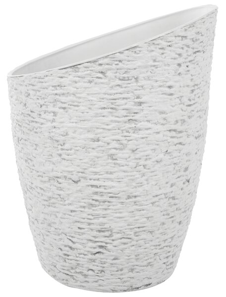 Kvetináč sivý kamenná zmes 44 x 58 cm moderný štýl interiér exteriér záhrada