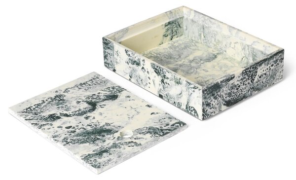 Úložný box Mist Emerald Off-white 15 × 20 cm
