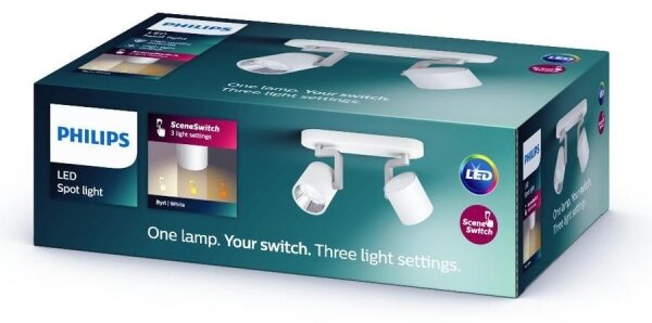 Philips 50672/31/P0 - LED Stmievateľné bodové svietidlo BYRL 2xLED/4.5W/230V