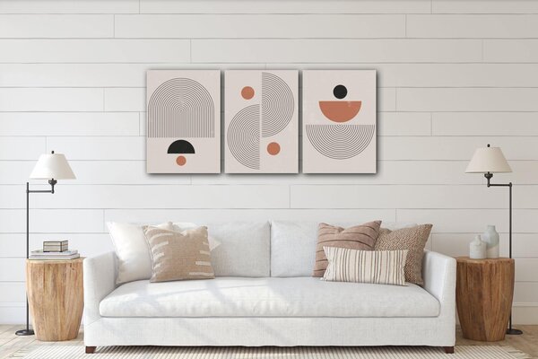 Impresi Obraz Abstraktný set skandinávský - 150 x 70 cm (3 dielny)