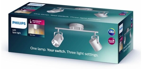 Philips 50662/14/P0 - LED Bodové svietidlo BYRE 2xLED/4,3W/230V 2200/2500/2700K