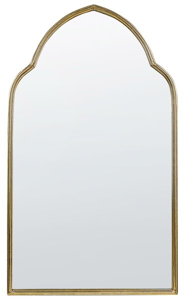 Nástenné zrkadlo zlatý kovový rám 58 x 104 cm dekoratívne ručne vyrobené glamour dizajn obývacia izba