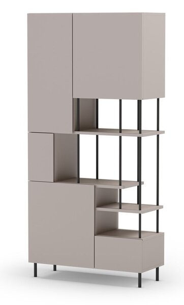 Krémová knižnica 84x175 cm Perla – Marckeric