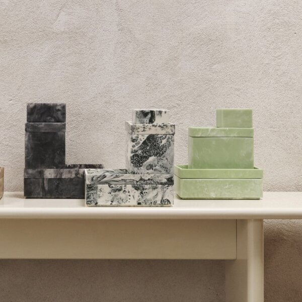 Úložný box Mist Emerald Off-white 7,5 × 10 cm