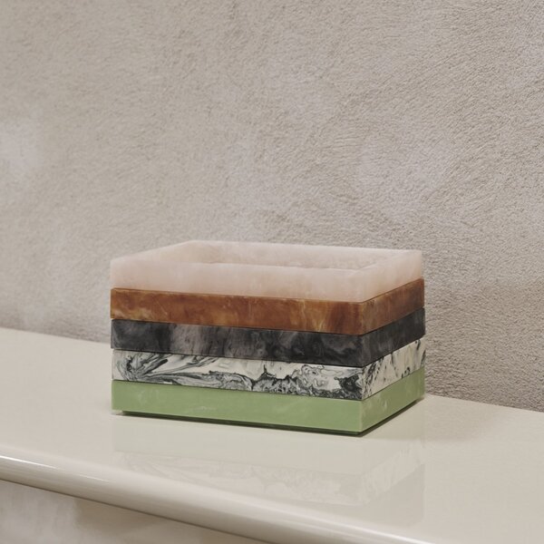 Podnos Mist Emerald Off-white 15 × 20 cm