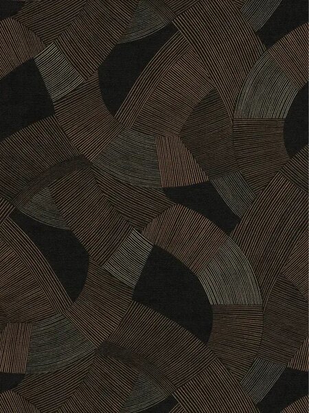 A.S. Création | Vliesová tapeta na stenu Cuba 2 79160-5 | 0,53 x 10,05 m | čierna, medená, metalická