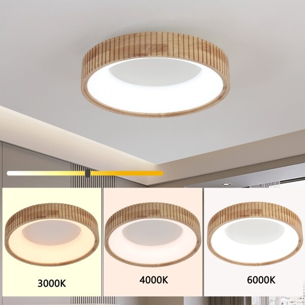 Brilagi - LED stropné svietidlo FALCON WOOD MODERN LED/30W/230V pr. 45 cm drevo