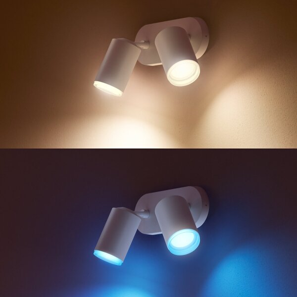 Philips 50632/31/P7 - LED RGBW Bodové svietidlo Hue FUGATO 2xGU10/5,7W/230V