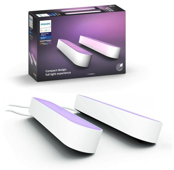 Philips - SADA 2x LED RGB Stmievateľná stolná lampa Hue AMBIANCE LED/6W/230V biela