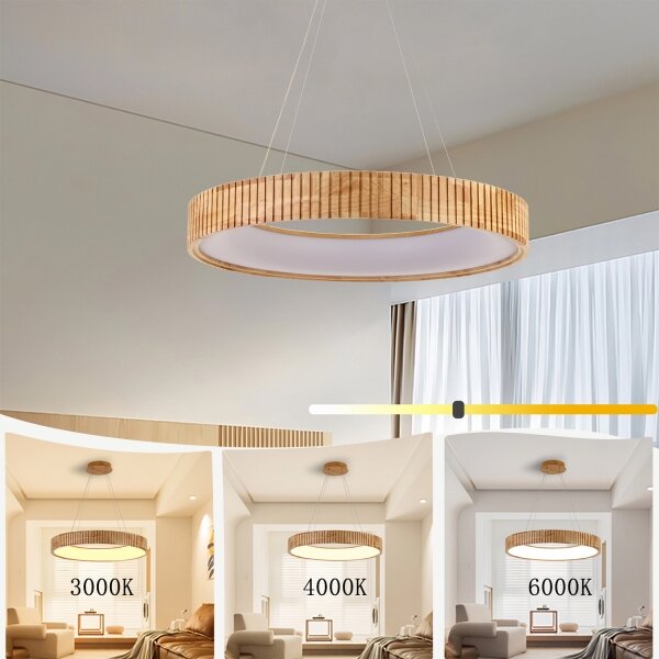 Brilagi - LED luster na lanku FALCON WOOD MODERN LED/40W/230V pr. 60 cm drevo