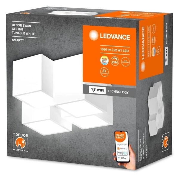 Ledvance - stmievateľné LED stropné svietidlo DECOR SWAN LED/22W/230V 3000-6500K Wi-Fi Tuya