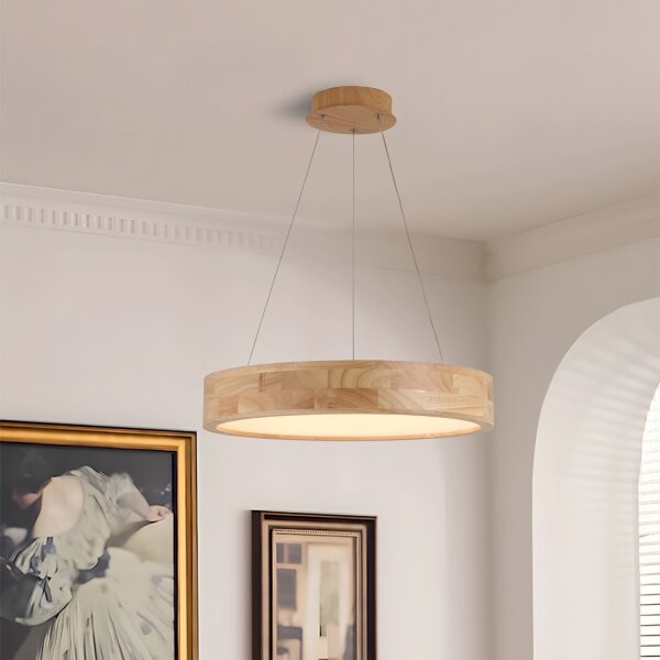 Brilagi - LED luster na lanku FALCON WOOD LED/30W/230V 3000/4000/6000K 45 cm drevo