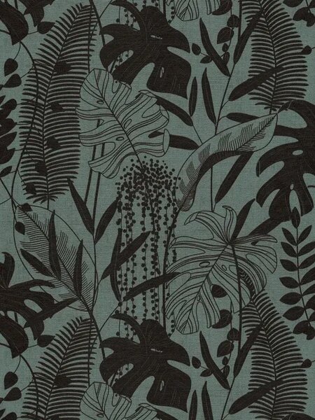 A.S. Création | Vliesová tapeta na stenu Cuba 2 79164-4 | 0,53 x 10,05 m | čierna, vining ivy