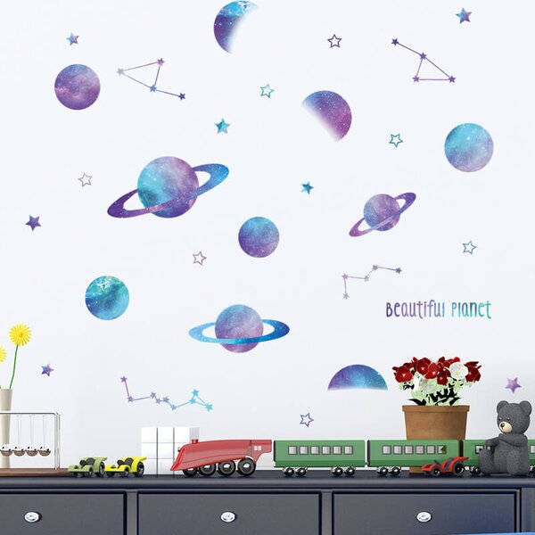 Impresi Samolepka do detskej izby Planéty - 90x30cm