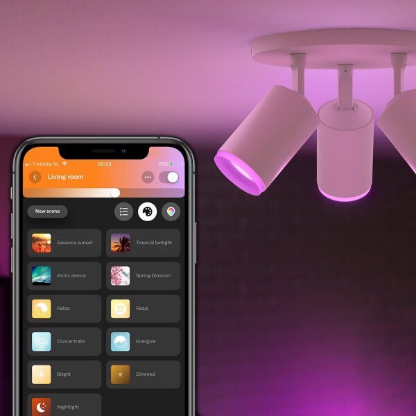 Philips 50633/31/P7 - LED RGBW Bodové svietidlo Hue FUGATO 3xGU10/5,7W/230V