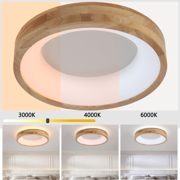 Brilagi-LED Drevené stropné svietidlo FALCON WOOD LED/30W/230V 3000/4000/6000K 45 cm