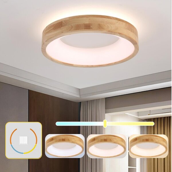 Brilagi-LED Drevené stropné svietidlo FALCON WOOD LED/30W/230V 3000/4000/6000K 45 cm