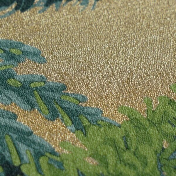 A.S. Création | Vliesová tapeta na stenu Cuba 2 79161-2 | 0,53 x 10,05 m | zelená, zlatá, vining ivy