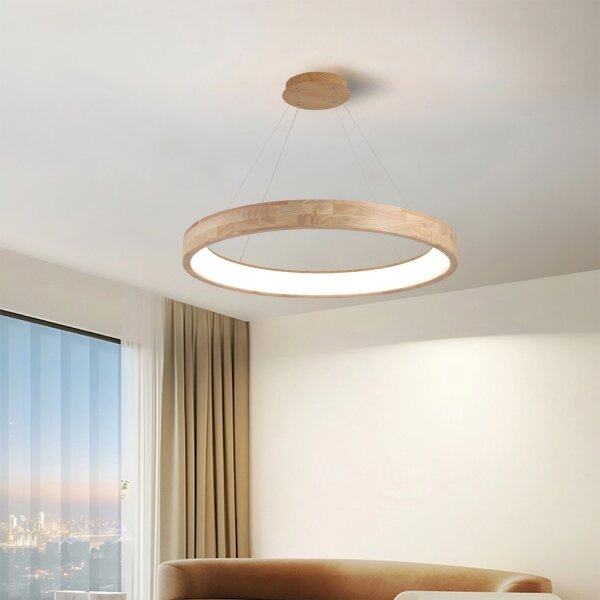 Brilagi - LED luster na lanku FALCON WOOD LED/60W/230V 3000/4000/6000K 80 cm drevo