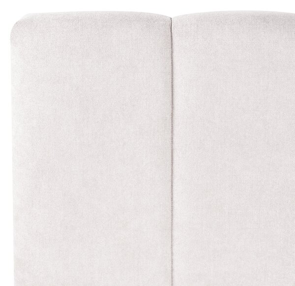 Posteľ s úložným priestorom krémová biela látkové čalúnenie 140 x 200 cm vertikálne prešívanie zdvíhací rám vysoké čelo moderný štýl spálňa