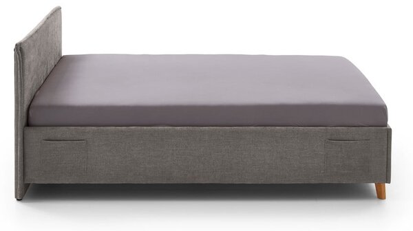 Sivá čalúnená detská posteľ s úložným priestorom s roštom 120x200 cm Fun – Meise Möbel