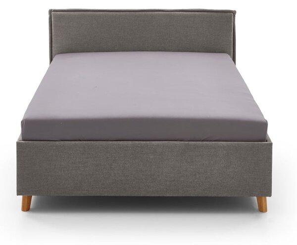 Sivá čalúnená detská posteľ s úložným priestorom s roštom 120x200 cm Fun – Meise Möbel
