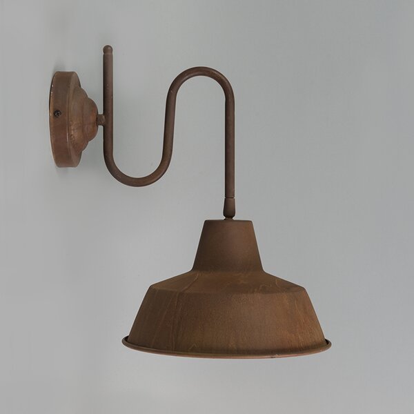 Priemyselná nástenná lampa hrdzavá so zlatým vnútorným priestorom - Factory