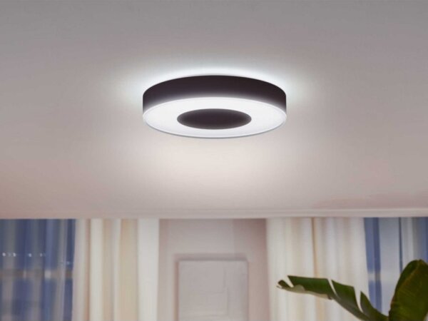 Philips-LED RGB Stmievateľné stropné svietidlo Hue LED/52,5W/230V pr. 425 mm čierna