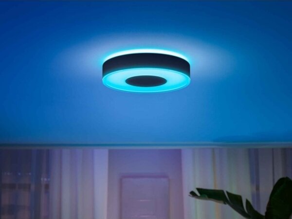 Philips-LED RGB Stmievateľné stropné svietidlo Hue LED/52,5W/230V pr. 425 mm čierna