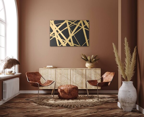 Impresi Obraz Abstraktný zlato šedý - 60 x 40 cm